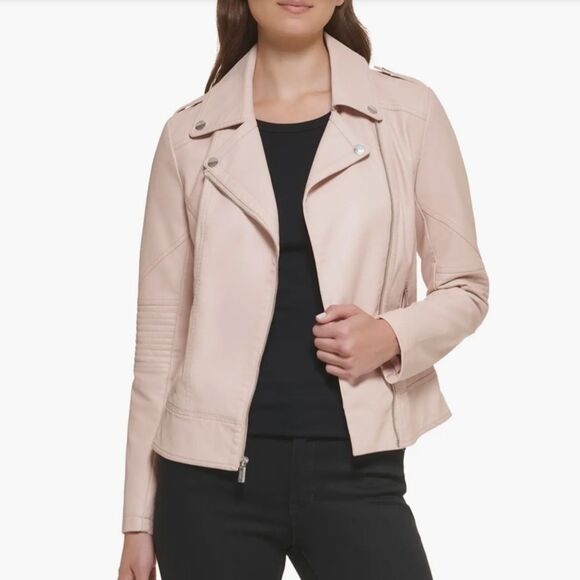 Womens Guess Faux Leather Motorcycle
Jacket size L - Picture 3 of 14